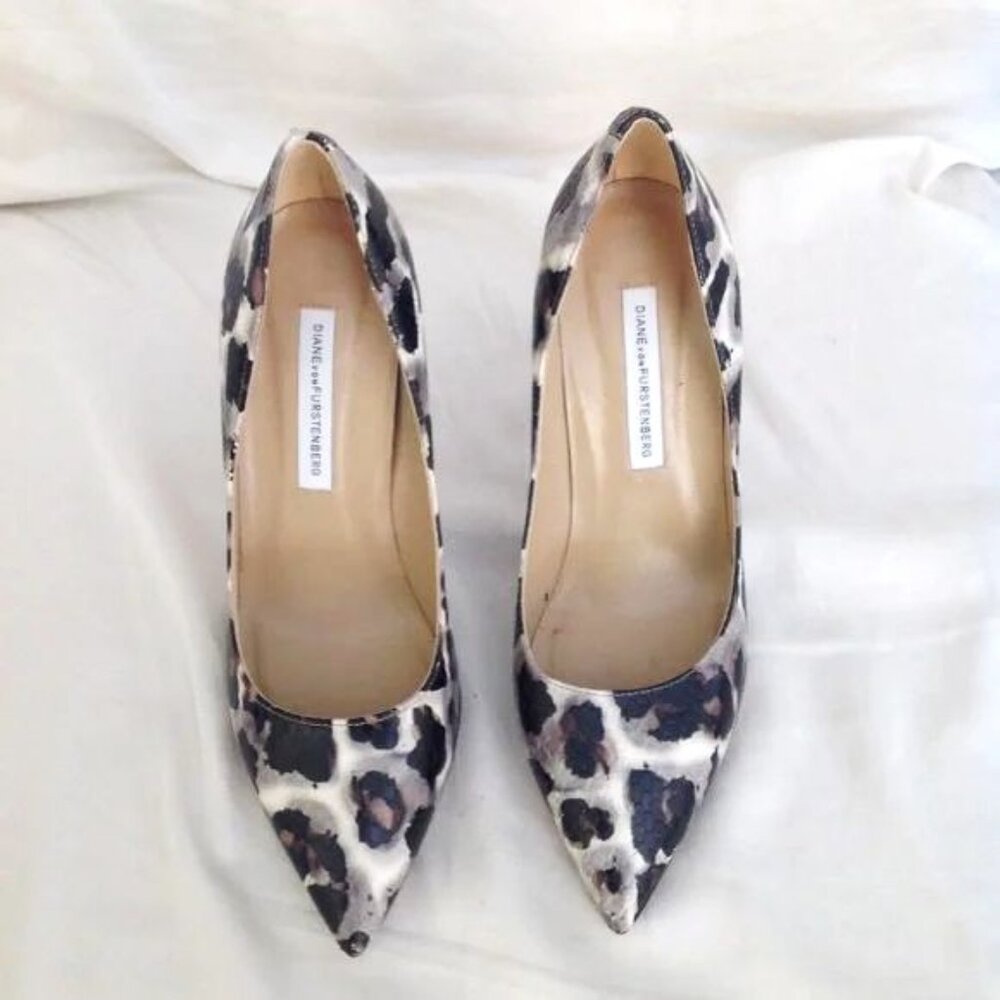Diane von Furstenberg Snake print leather heels